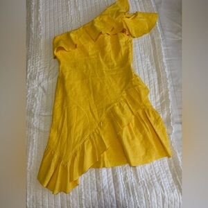 Yellow Ruffled Kids Dress